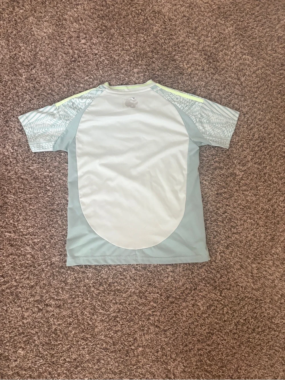 adidas Mint Green Athletic Shirt with Neon Accents
